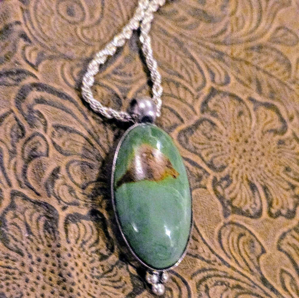 Vintage Sterling Silver Turquoise Necklace